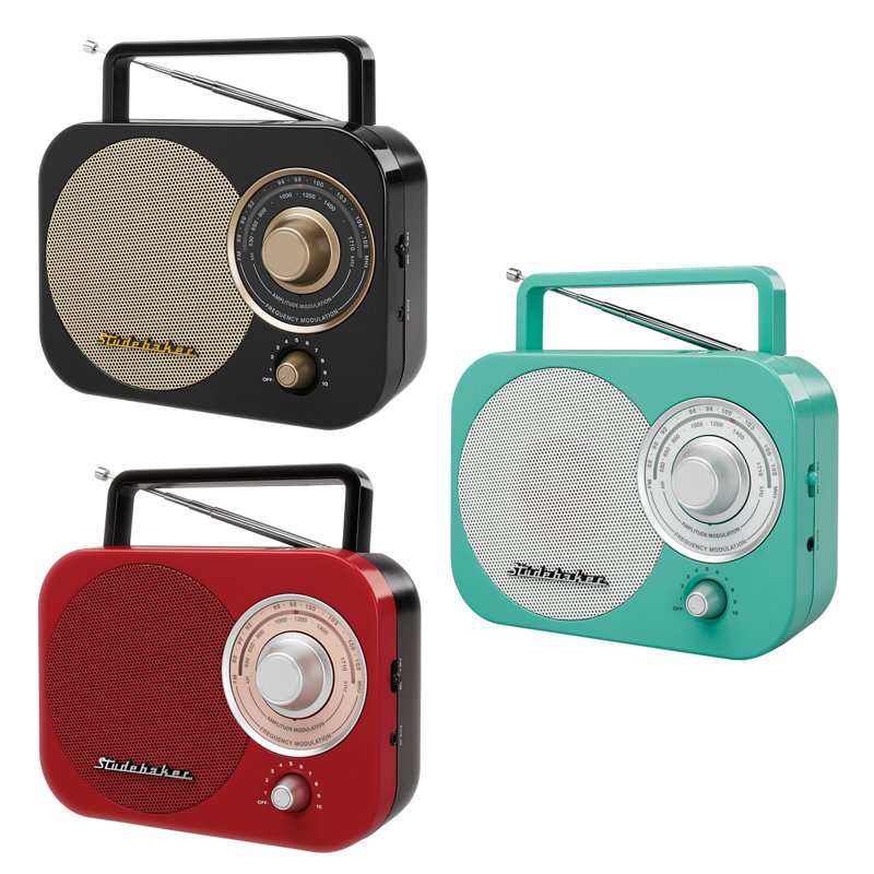 Studebaker Retro Portable AM/FM Desktop Radio & Reviews Wayfair